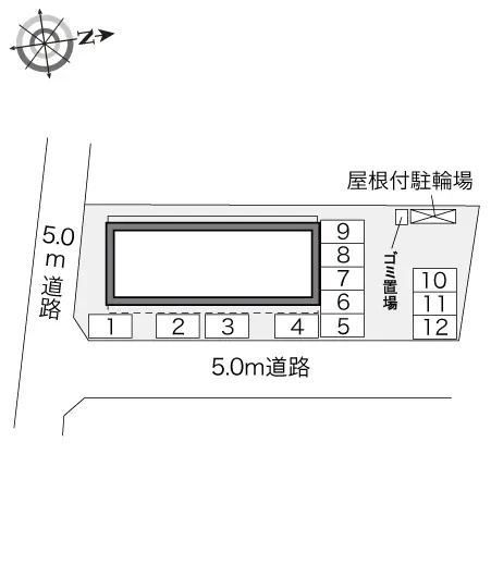 ★手数料０円★美濃加茂市本郷町１丁目　月極駐車場（LP）